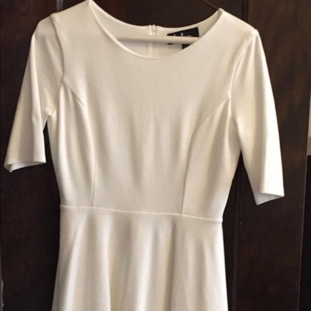 White skater dress